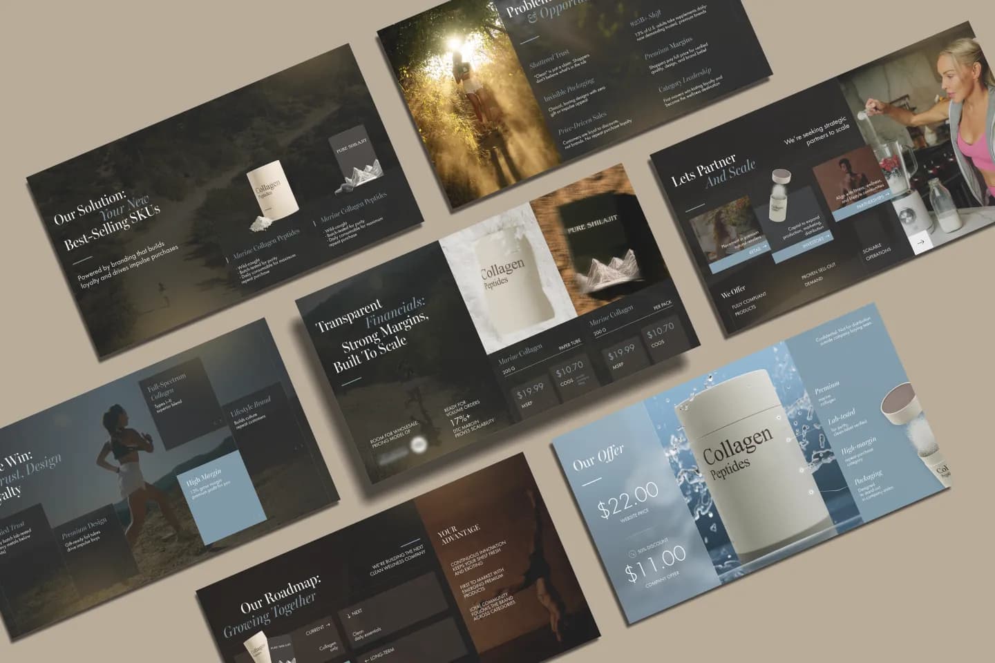 Wellness Brand — pitch deck for a supplement range