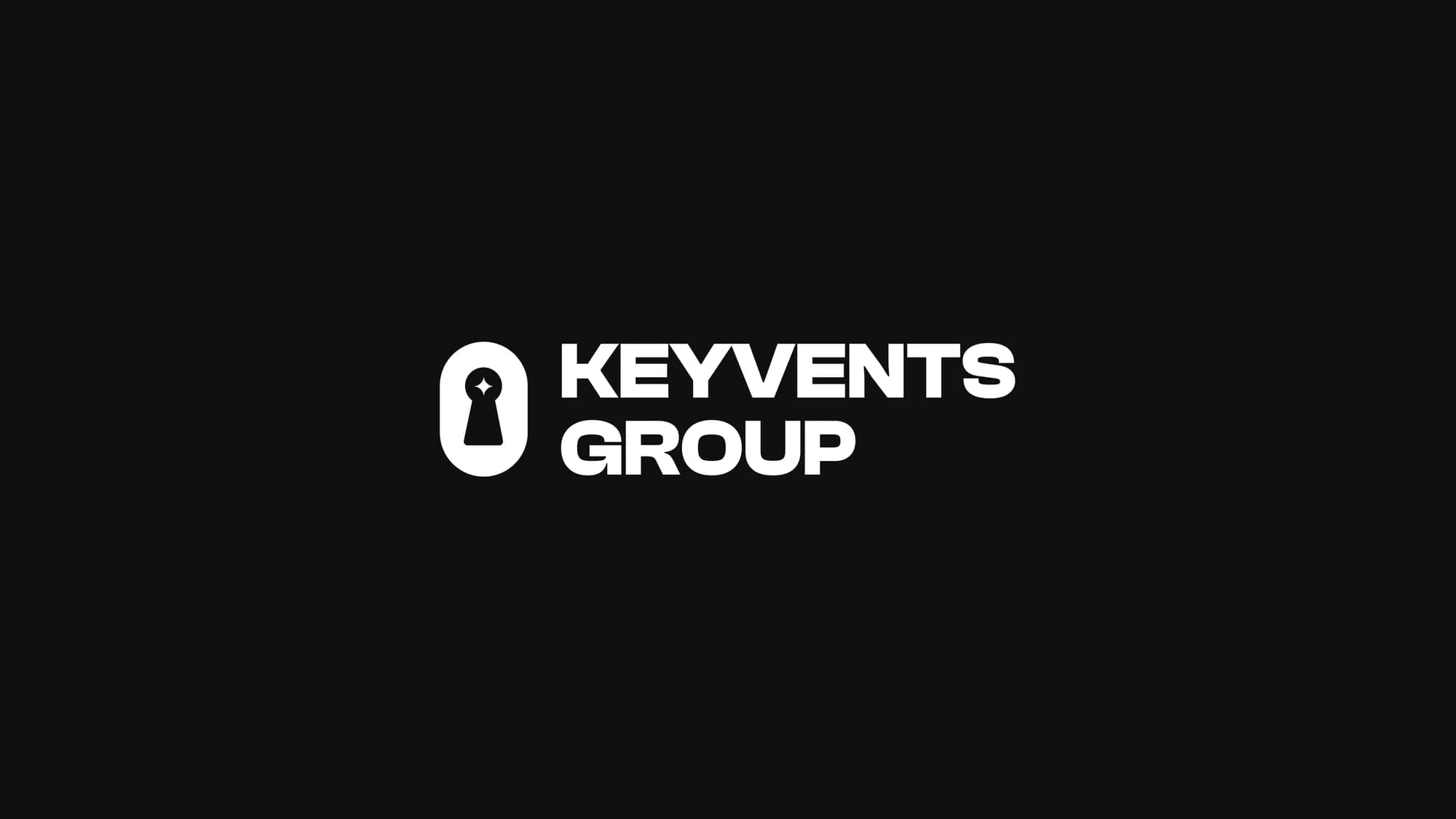 Final Keyvents Group logotype on dark surface
