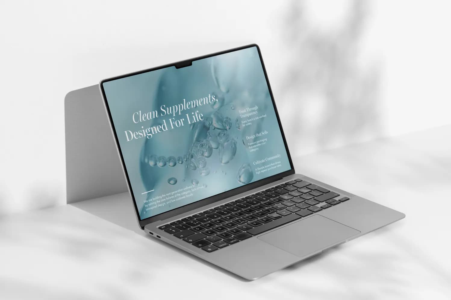 Wellness Brand — pitch deck for a supplement range